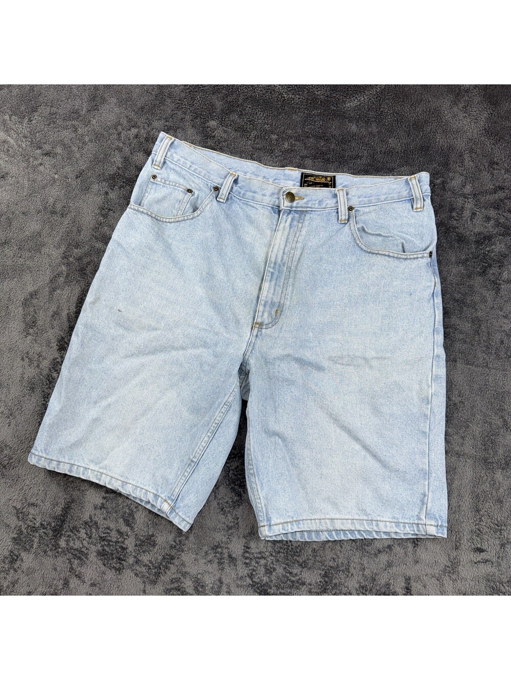 VTG Eddie Bauer Men 34 Light Wash Denim Shorts Classic Relaxed Fit Cotton Jorts